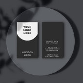 ビジネスロゴブラック&ホワイトアーチミニマリスト 名刺