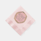 ビジネスロゴブランディングテキストの追加 縁ありカクテルナプキン (角)