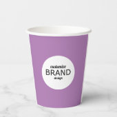 ビジネスロゴブランディングミニマリストパープル 紙コップ (裏面)