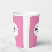 ビジネスロゴブランディングミニマリストピンク 紙コップ (右)