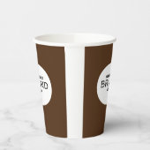 ビジネスロゴブランディングミニマリストブラウン 紙コップ (左)