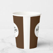 ビジネスロゴブランディングミニマリストブラウン 紙コップ (右)