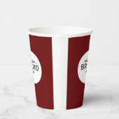ビジネスロゴブランディングミニマリストマルーンレッド 紙コップ (右)