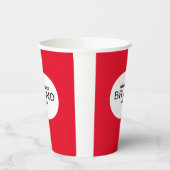 ビジネスロゴブランディングミニマリスト赤 紙コップ (左)