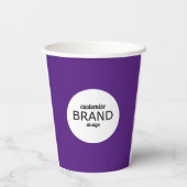 ビジネスロゴブランディングミニマルモダンリストパープル 紙コップ (裏面)