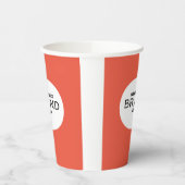 ビジネスロゴブランディングミニマル赤オレンジ 紙コップ (左)
