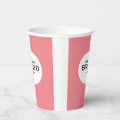 ビジネスロゴブランディングミニマル赤面ピンク 紙コップ (右)