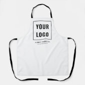 ビジネスロゴブランディング白 エプロン (正面)