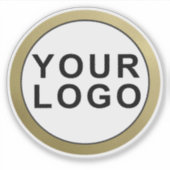 ビジネスロゴブランドのウォーターボトルシール シール (正面)