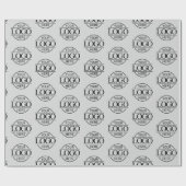 ビジネスロゴブランドのプロモーションライトグレー ラッピングペーパー (フラット)