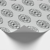 ビジネスロゴブランドのプロモーションライトグレー ラッピングペーパー (角)