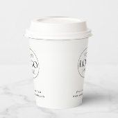 ビジネスロゴブランドモダンのシンプル清掃 紙コップ (左)