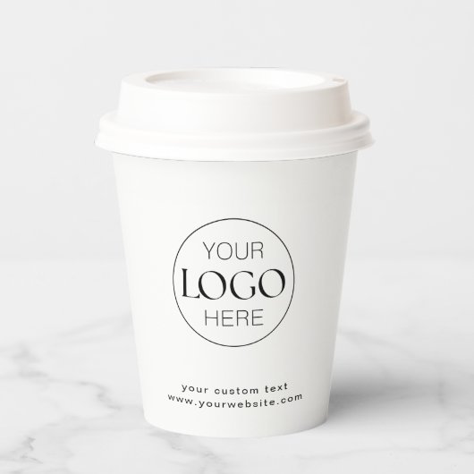 ビジネスロゴブランドモダンのシンプル清掃 紙コップ (正面)