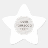 ビジネスロゴプロフェッショナルシンプルパッケモダンージ 星シール (正面)