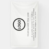 ビジネスロゴプロフェッショナルスタイリッシュトレンディー 横断幕 (縦)