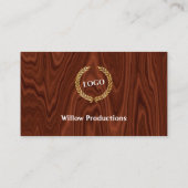 ビジネスロゴプロフェッショナルミニマリスト木材 名刺 (裏面)