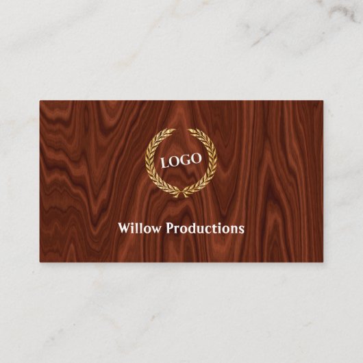 ビジネスロゴプロフェッショナルミニマリスト木材 名刺 (裏面)