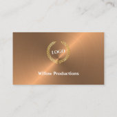 ビジネスロゴプロフェッショナルミニマリスト銅 名刺 (裏面)