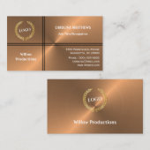 ビジネスロゴプロフェッショナルミニマリスト銅 名刺 (正面/裏面)