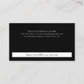 ビジネスロゴプロフェッショナル会社パンチ ロイヤリティカード (裏面)