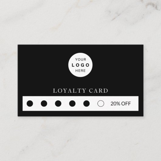 ビジネスロゴプロフェッショナル会社パンチ ロイヤリティカード (正面)