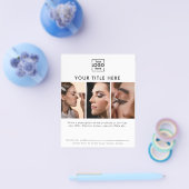 ビジネスロゴプロフェッショナル美しいサロン3枚 チラシ (シングル)