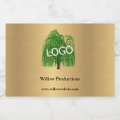 ビジネスロゴプロモーション会社ミニ金ゴールド リキュールボトルラベル (シングルラベル)