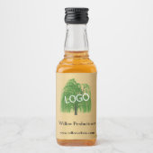 ビジネスロゴプロモーション会社ミニ金ゴールド リキュールボトルラベル (正面)