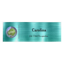 ビジネスロゴプロモーション会社磁気ティール（緑がかった色） 名札