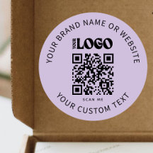 ビジネスロゴプロモーション会社QRコード薄紫