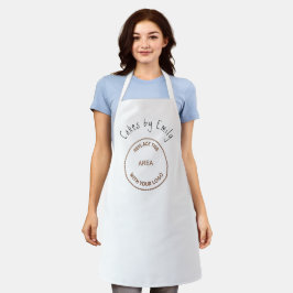 ビジネスロゴベーカリーケーキメーカー白黒 エプロン