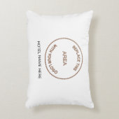 ビジネスロゴホテルゲストハウスネームホワイト アクセントクッション (正面(垂直))