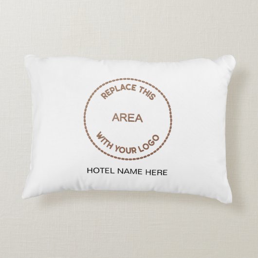 ビジネスロゴホテルゲストハウスネームホワイト アクセントクッション (裏面)