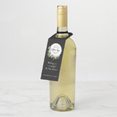 ビジネスロゴホリデーメッセージモダンリース ボトルネックタグ (アングル)