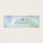 ビジネスロゴホログラフィックイヤリングディスプレイカードの追加 (裏面)