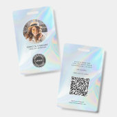 ビジネスロゴホログラフィック従業員の写真ID バッジ (正面＆裏面)