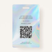 ビジネスロゴホログラフィック従業員の写真ID バッジ (裏面)