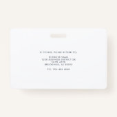 ビジネスロゴホログラフィック従業員IDカスタム バッジ (裏面)