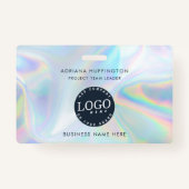 ビジネスロゴホログラフィック従業員IDカスタム バッジ (正面)