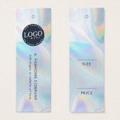 ビジネスロゴホログラフィック衣料価格ラベル (正面&裏面)