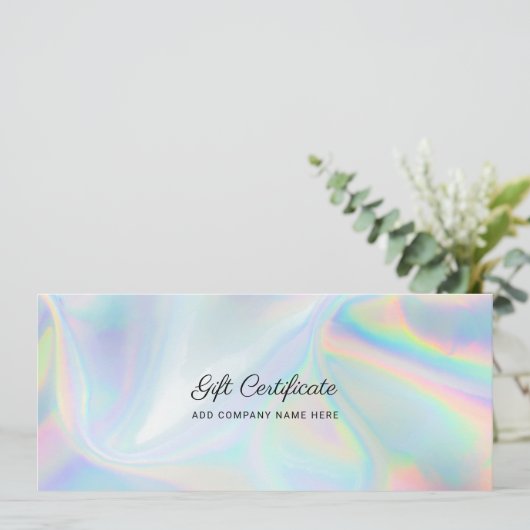 ビジネスロゴホログラフィックDIYギフト証明書の追加 (スタンド正面)