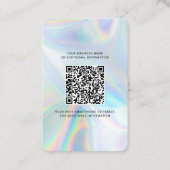 ビジネスロゴホログラフィックQRコードDIYの追加 名刺 (正面)