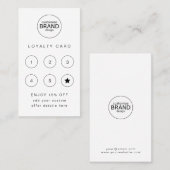 ビジネスロゴホワイトプロフェッショナルロイヤリティカード ロイヤリティカード (正面/裏面)