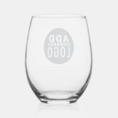 ビジネスロゴマーケティングWebサイカスタムト ステムなしワイングラス (裏面)