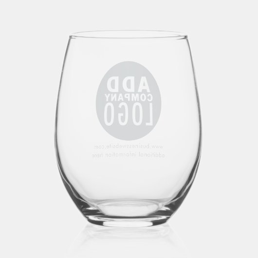 ビジネスロゴマーケティングWebサイカスタムト ステムなしワイングラス (裏面)