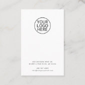 ビジネスロゴミニマリストシンプルカスタム 割引カード (裏面)