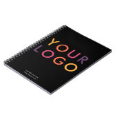 ビジネスロゴミニマリストブラック ノートブック (左側)