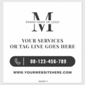 ビジネスロゴミニマリストプロモーションカーバンパー シール (シート)