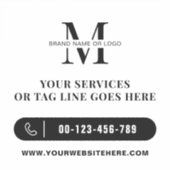 ビジネスロゴミニマリストプロモーションカーバンパー シール (正面)