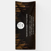 ビジネスロゴミニマリストモダンプロフェッショナルブラック 横断幕 (縦)